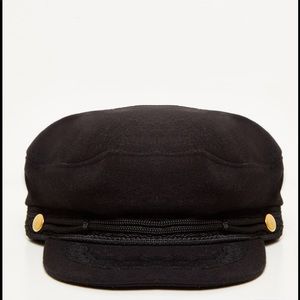 Black Flat Top Baker Boy/Newspaper Boy/Cabby Hat